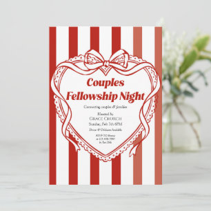 Invitation Soirée de fraternité pour couples Église