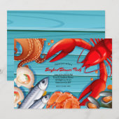 Invitation Soirée de fruits de mer (Devant / Derrière)