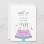 Invitation Soirée de gâteau d'anniversaire (Devant)