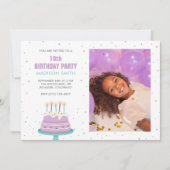 Invitation Soirée de gâteau d'anniversaire (Devant)