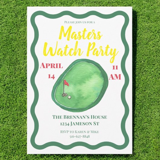 Invitation Soirée de golf Masters Montre