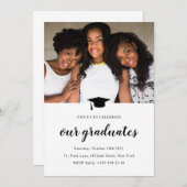Invitation soirée de graduation dîner universitaire moderne i (Devant / Derrière)