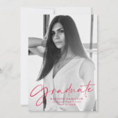 Invitation Soirée de graduation en rouge stylish (Devant)
