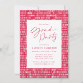 Invitation Soirée de graduation en rouge stylish (Dos)