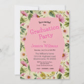 Invitation Soirée de graduation florale mignonne (Devant)