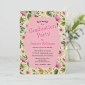 Invitation Soirée de graduation florale mignonne (Debout devant)