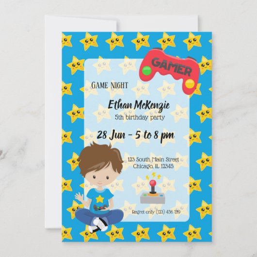 Invitation Soirée de jeu (Devant)