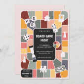 Invitation Soirée de jeu de plateau rétros (Devant / Derrière)