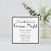 Invitation Soirée De Jeu Retro Classy (Debout devant)