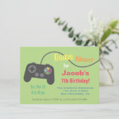 Invitation Soirée de jeu vidéo avec manette de jeu (Debout devant)