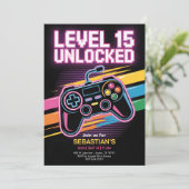 Invitation Soirée de jeux vidéo pour adolescents (Debout devant)