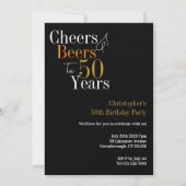Invitation Soirée de la bière et des coeurs 50e anniversaire (Devant)