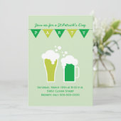 Invitation Soirée de la bière verte St Patrick's Day Party (Debout devant)