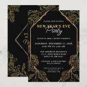 Invitation Soirée de la fête de la Saint-Sylvestre moderne Go (Devant / Derrière)