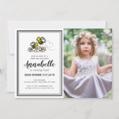 Invitation Soirée de la fête de l'abeille mignonne Floral Pho (Devant)