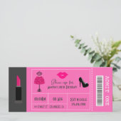Invitation Soirée de la fête de mode Glam (Debout devant)
