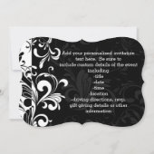 Invitation Soirée de la fontaine noire blanche (Dos)