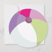 Invitation Soirée de la piscine de plage Cute (Dos)