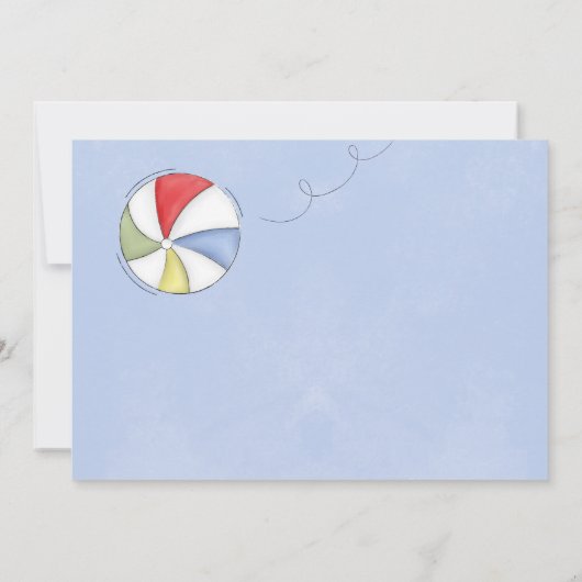 Invitation Soirée de la piscine d'été Cute personnalisée (Dos)