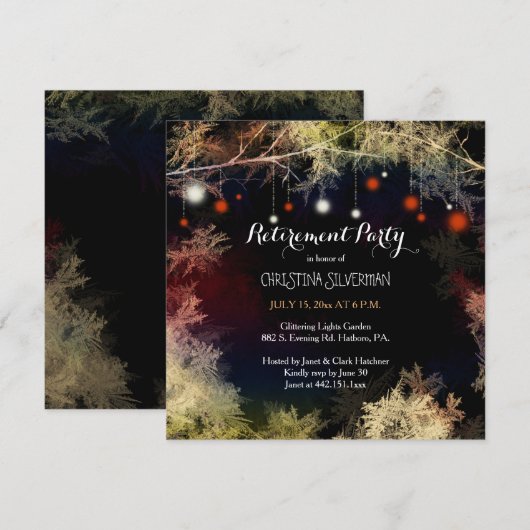 Invitation Soirée de la retraite de Starry Forest (Devant / Derrière)