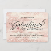 Invitation Soirée de la Saint-Galentin, Rose élégant (Devant)