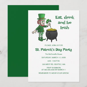 Invitation Soirée de la Saint-Patrick des lutins