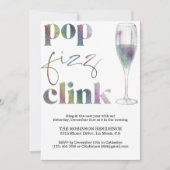 Invitation Soirée de la Saint Sylvestre Rainbow Sparkle Cheer (Devant)