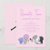 Invitation Soirée de la Saint-Valentin Temps Romantique (Devant / Derrière)