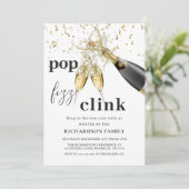 Invitation Soirée de la Soirée de l'or Étincelle Cheers (Debout devant)