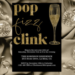 Invitation Soirée de la Soirée de l'or Étincelle Cheers