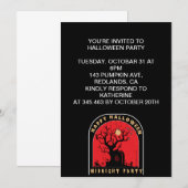 Invitation Soirée de la veille d'Halloween à minuit (Devant / Derrière)