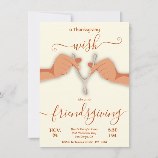 Invitation Soirée de l'Action de grâce (Devant)