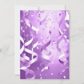 Invitation Soirée de l'année de l'Élégante Purple Noon (Dos)
