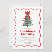 Invitation soirée de l'arbre de la veille de Noël (Devant)
