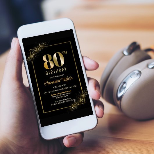 Invitation Soirée de l'or noir 80e anniversaire