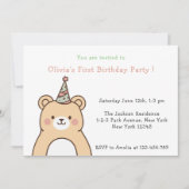 Invitation Soirée de l'ours en peluche (Devant)