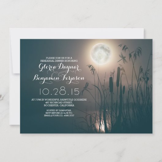 Invitation soirée de lune dragonfly & water grass répétition  (Devant)