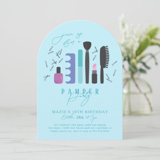 Invitation Soirée de manucure et de maquillage Spa (Debout devant)