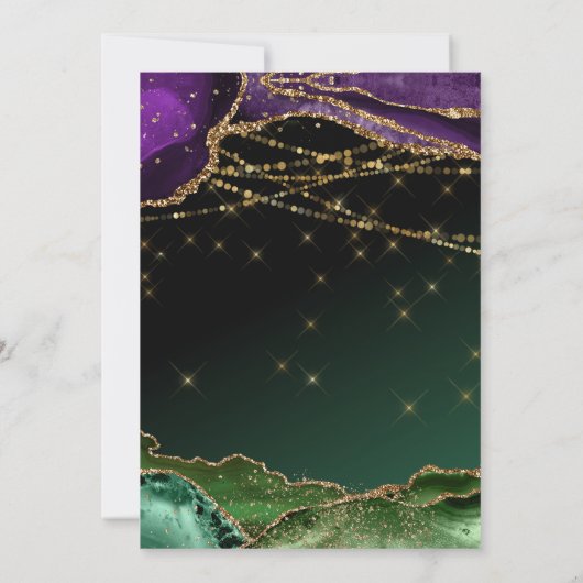 Invitation Soirée de Mardi Gras Masqué (Dos)