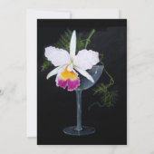 Invitation Soirée de mariage à thème orchidée personnalisée (Dos)