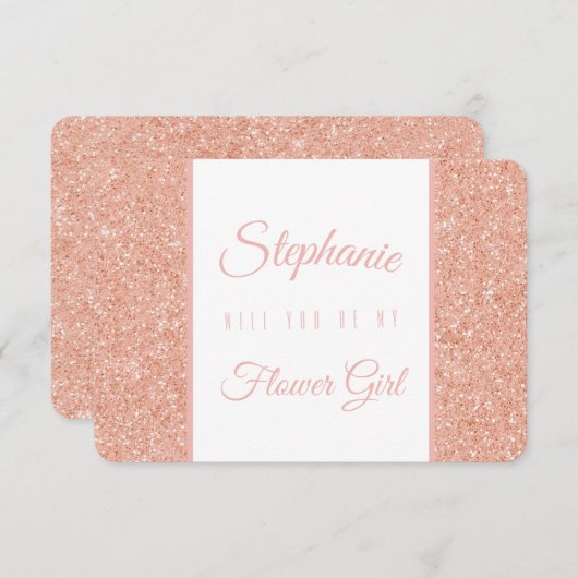 Invitation Soirée de mariage de Parties scintillant d'or rose (Devant / Derrière)