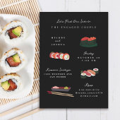 Invitation Soirée de Mariage de Sushi