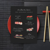 Invitation Soirée de Mariage de Sushi