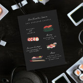 Invitation Soirée de Mariage de Sushi