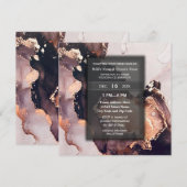 Invitation Soirée de mariage élégante, moderne et luxueuse do (Devant / Derrière)