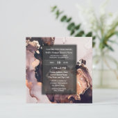 Invitation Soirée de mariage élégante, moderne et luxueuse do (Debout devant)