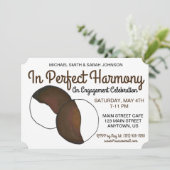 Invitation Soirée de mariage fiançailles NYC Noir Blanc Cooki (Debout devant)