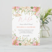 Invitation Soirée de mariage florale "We Do" (Debout devant)