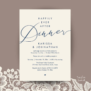 Invitation Soirée de Mariage Happily Ever After