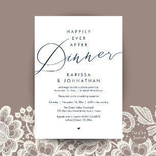 Invitation Soirée de Mariage Happily Ever After